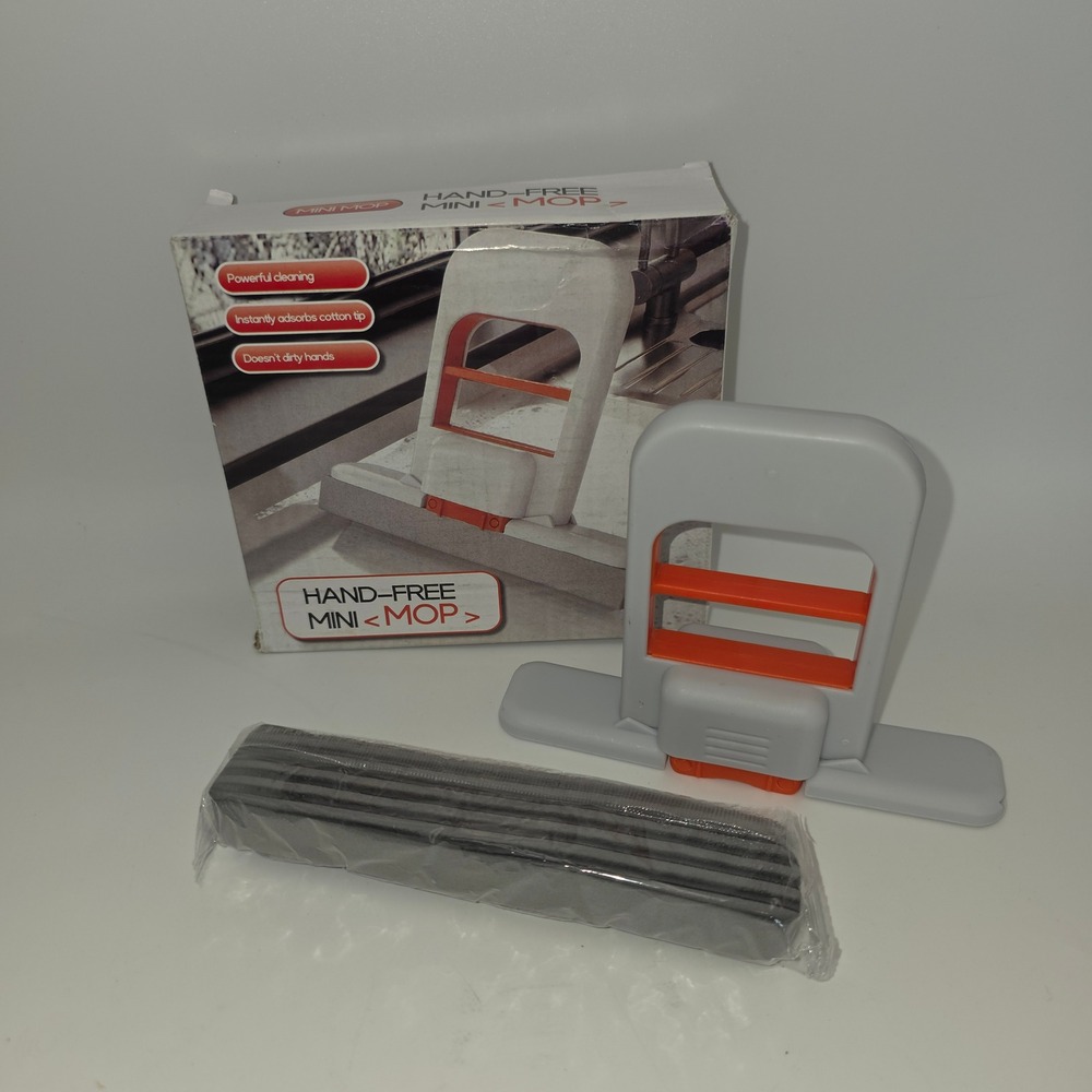 Hand-Free Mini Mop Unisex OS Gray New Portable Absorbent Cleaning Tool